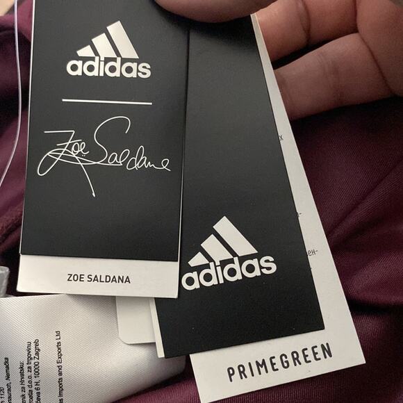 Adidas x Zoe Saldana tights Primegreen size small Victory Crimson NWT - Picture 10 of 11